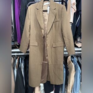 ASTR THE LABEL Brylee Longline Single Breasted Coat - Walnut